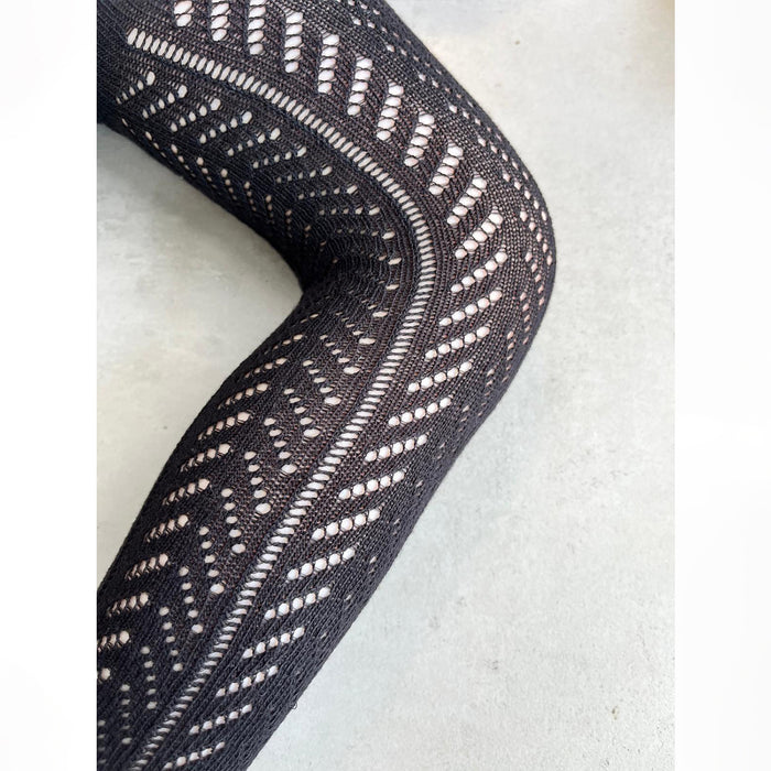 גרביונים תחרה שחור