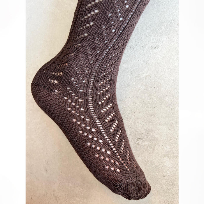 גרביונים תחרה חום