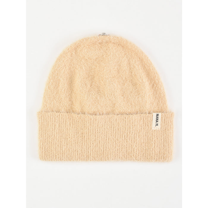 'כובע אנגורה מתחבר לפונפון - בז