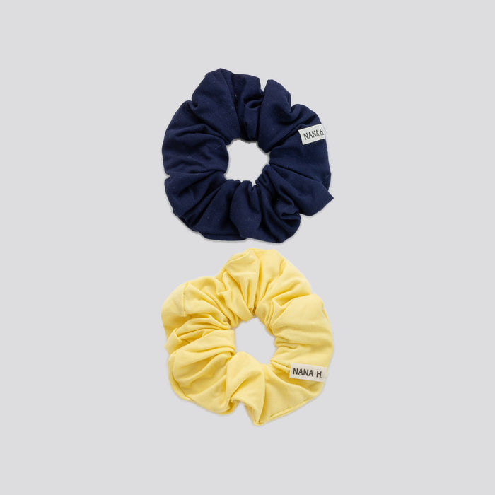 זוג גומיות ג'רסי - כחול+צהוב