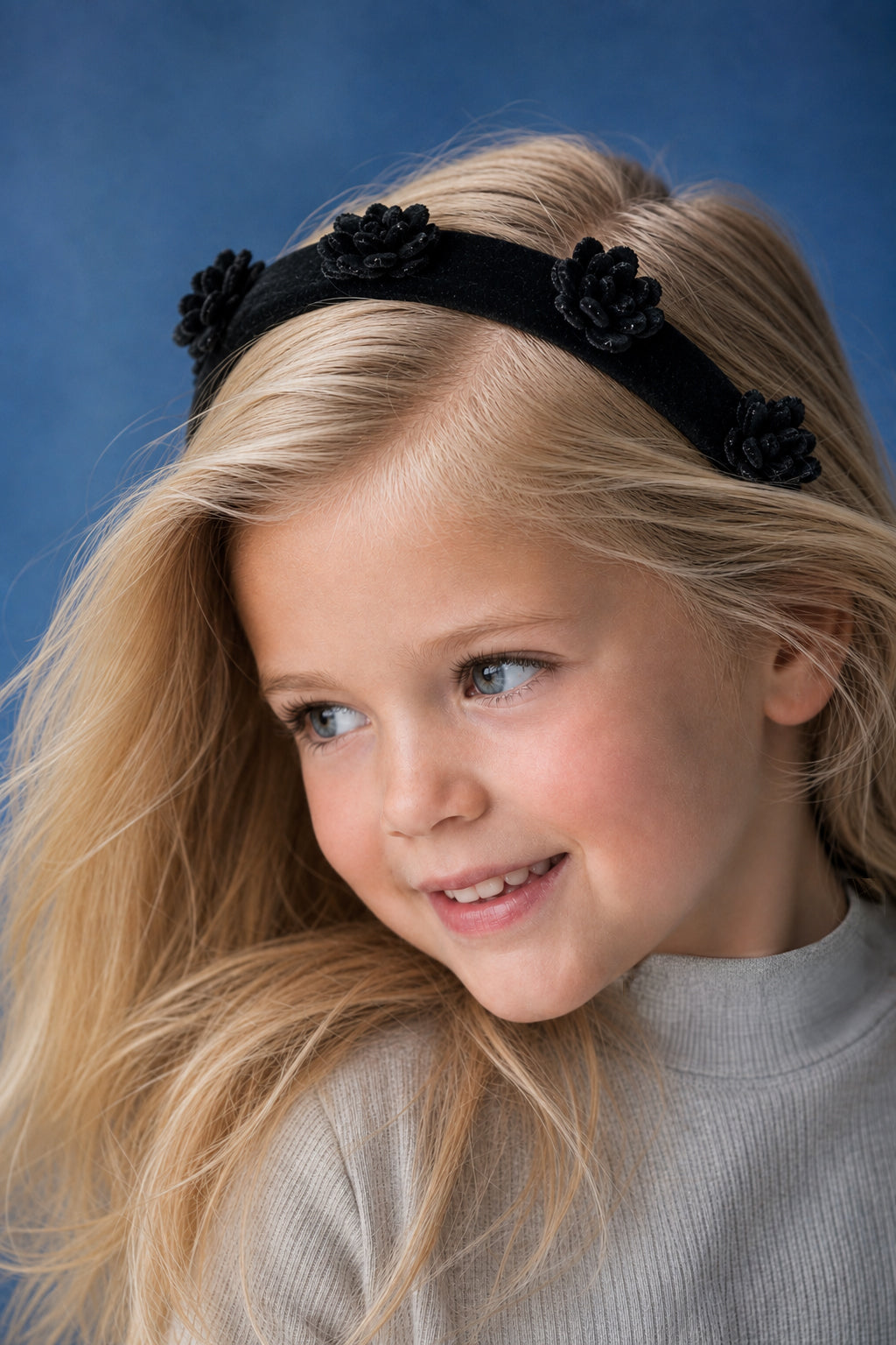 קשת כפתורי פרחים-שחור