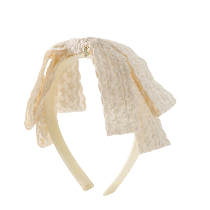 'קשת פפיון תחרה פרחים - בז