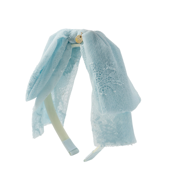 קשת פפיון לייס ראשל - תכלת