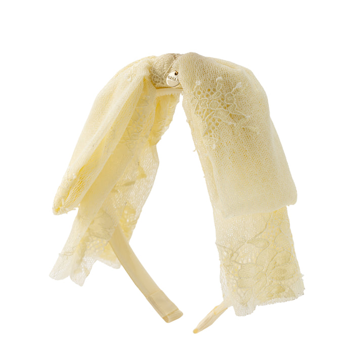 קשת פפיון לייס ראשל - צהוב