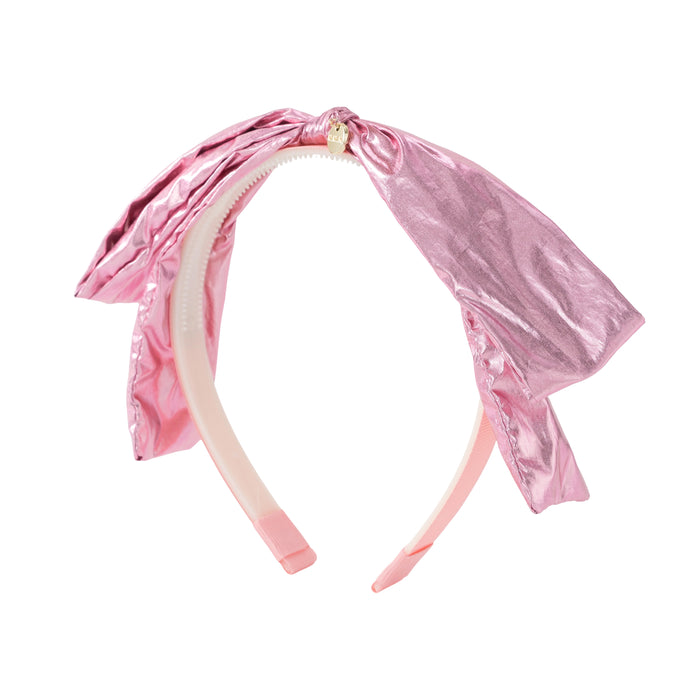 קשת פפיון מטאלי - ורוד