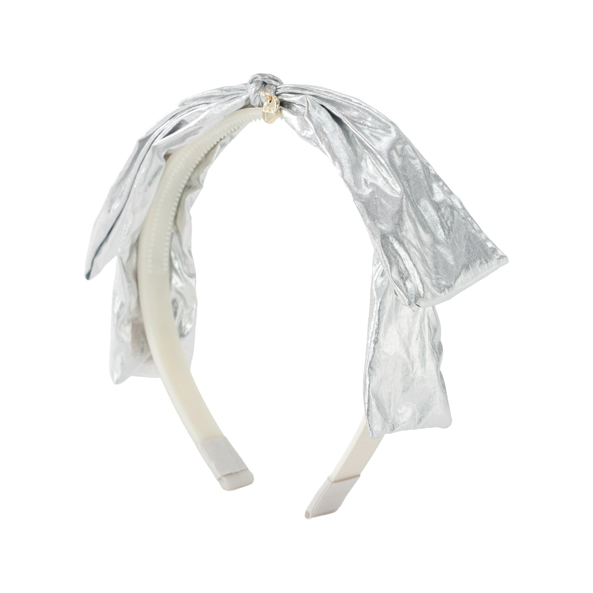 קשת פפיון מטאלי - כסף