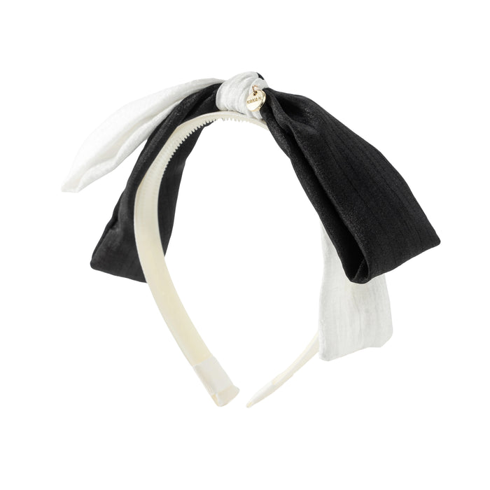 קשת פפיון שימר - שחור לבן