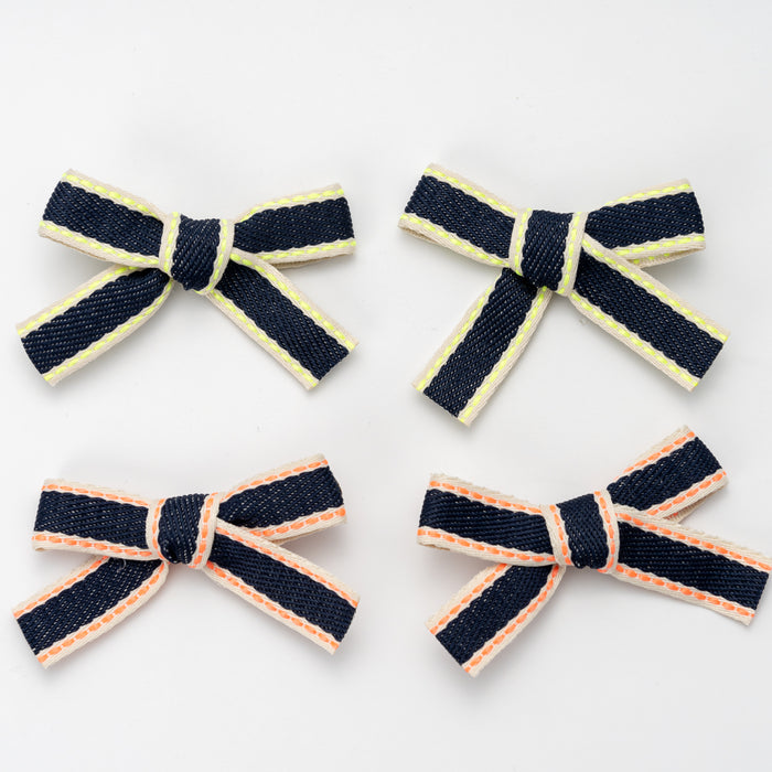 זוג פפיונים ג'ינס פס נאון