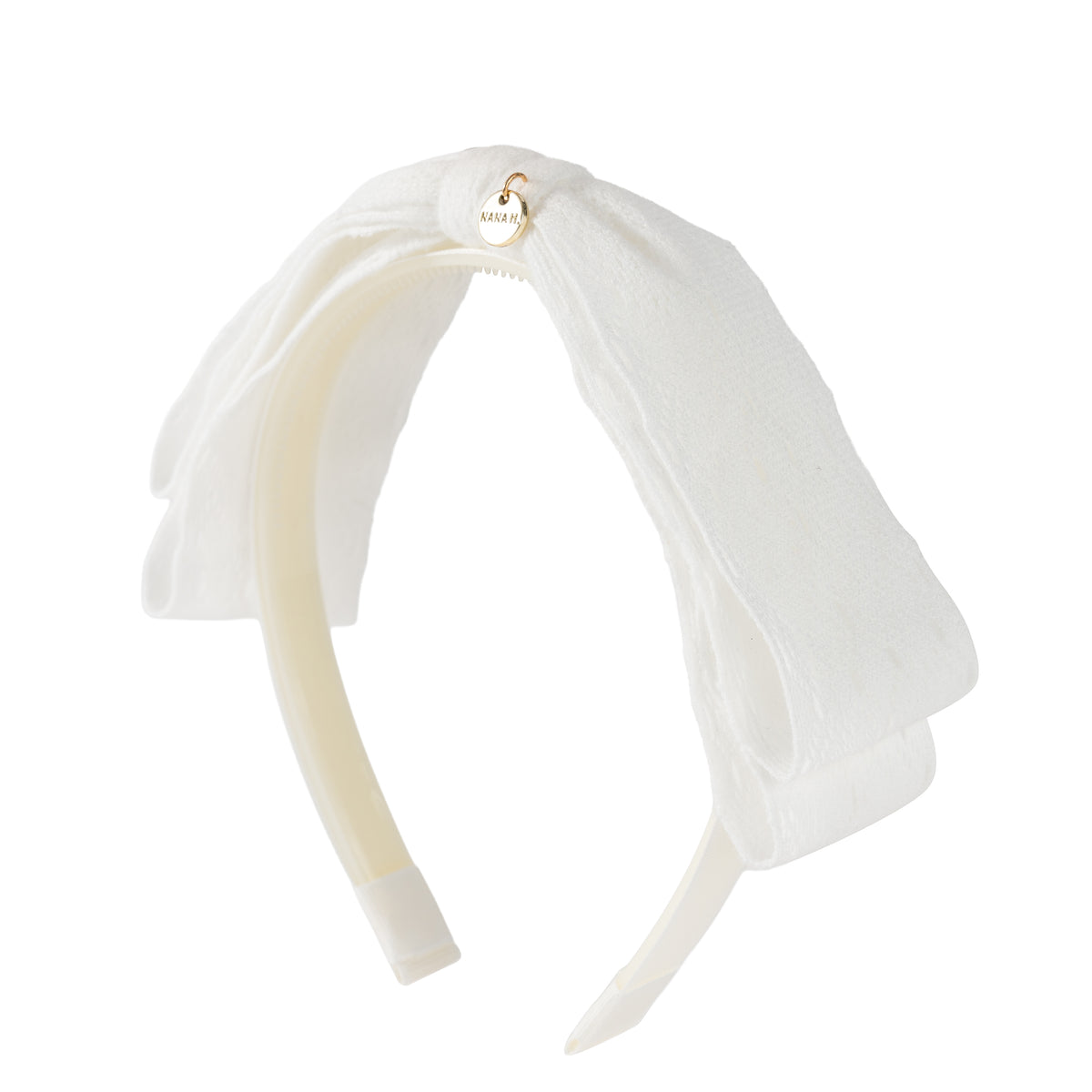 קשת פפיון תחרה יהלום - לבן