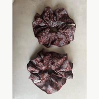 זוג גומיות סקראנצ' ענקיות  - בורדו