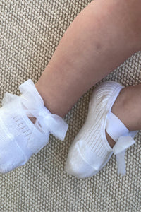 גרביים בלרינה - לבן