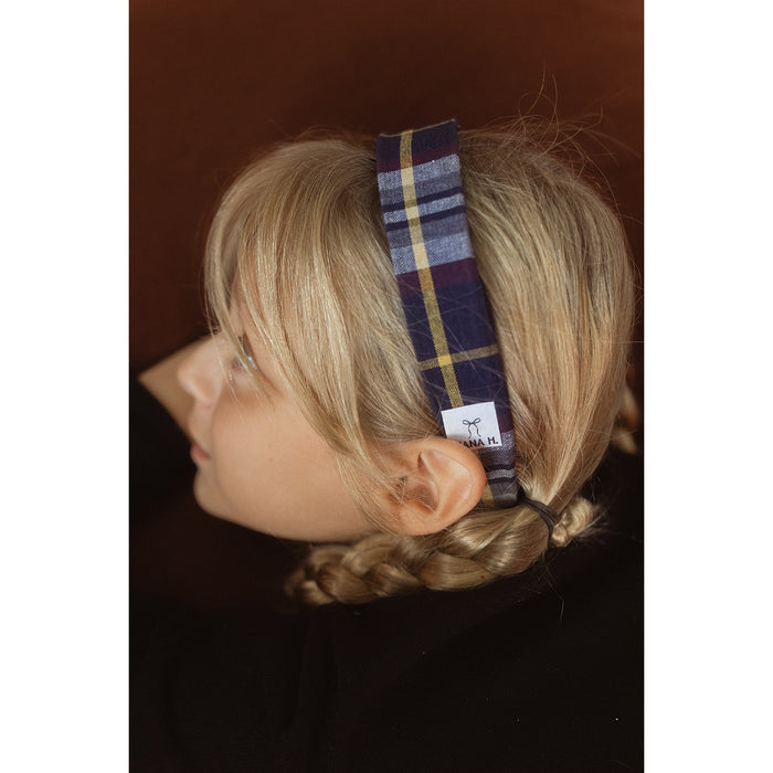 קשת שטוחה משובץ - כחול