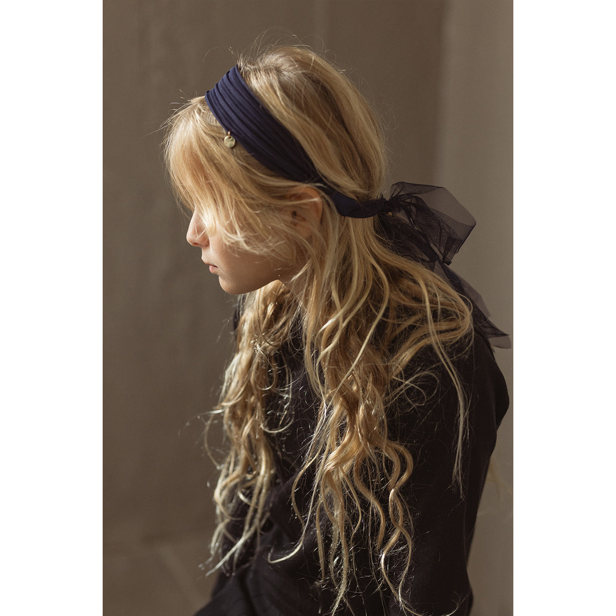 קשת רצועות טול - כחול
