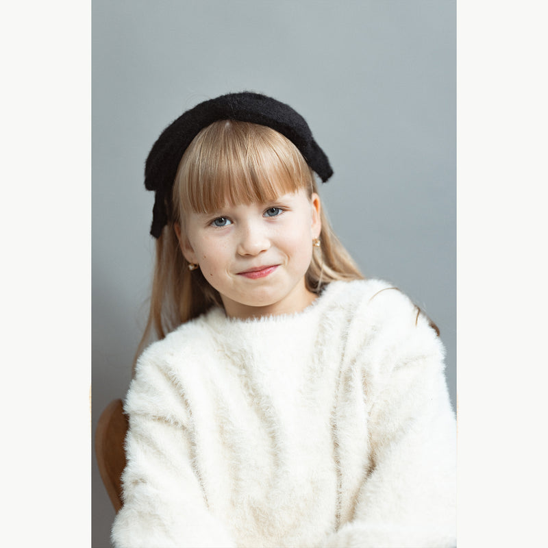 קשת פפיון פרווה אנגורה - שחור