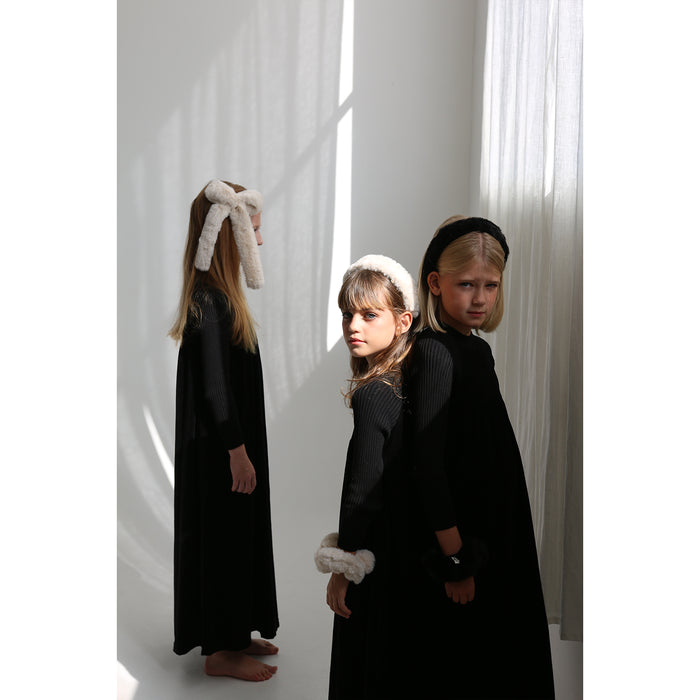 קשת שטוחה פרווה - שמנת