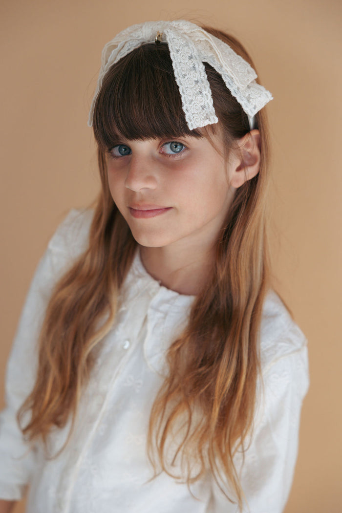 'קשת פפיון תחרה בלרינה - בז