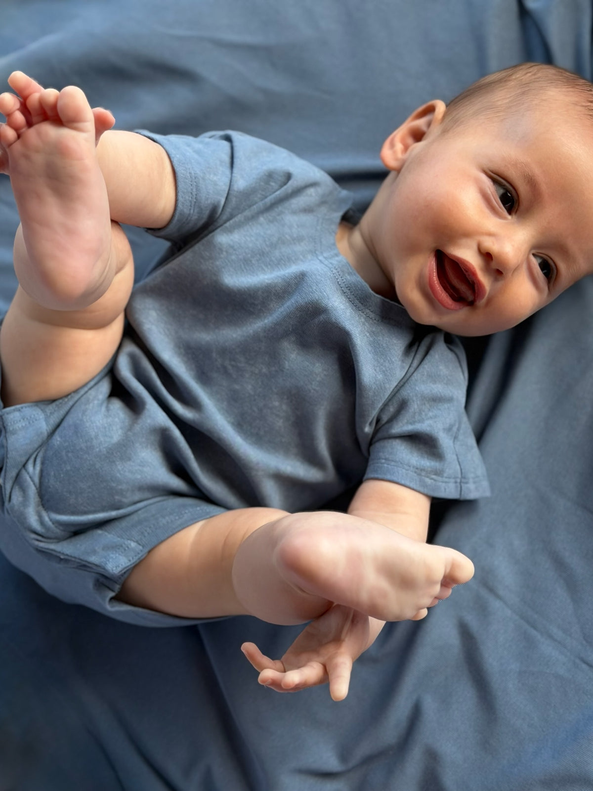 אוברול וואש קצר - כחול