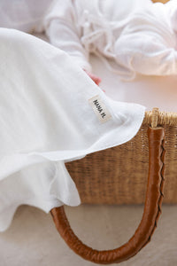 שמיכה סרוגה קיצית - שמנת