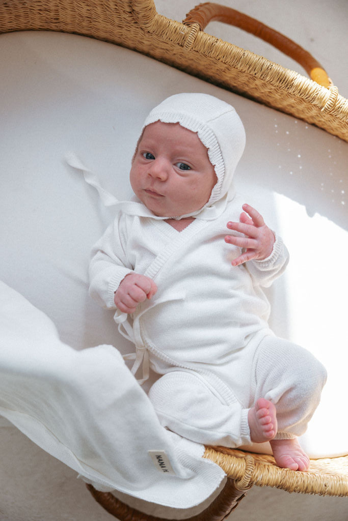 אוברול מעטפת סרוג - שמנת