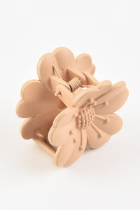 זוג קליפס פרח בז