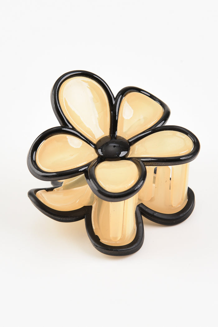 קליפס פרח חום