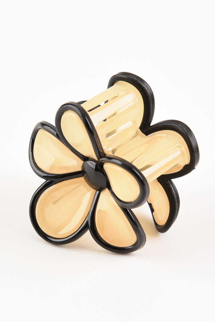 קליפס פרח חום