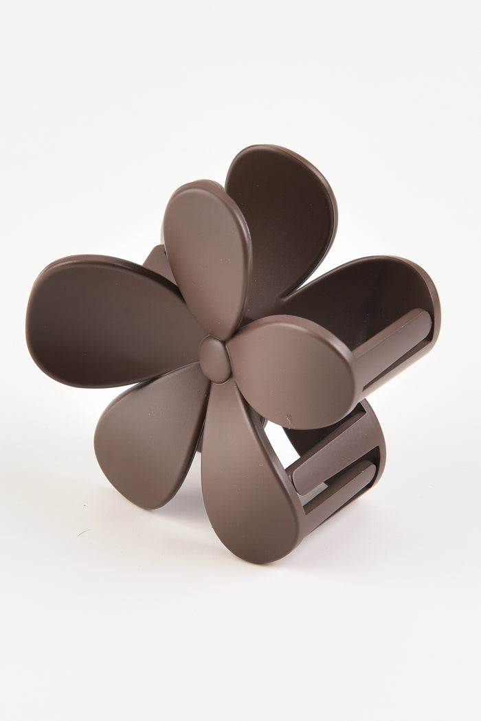 קליפס פרח חום