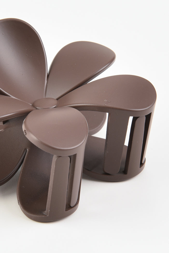 קליפס פרח חום