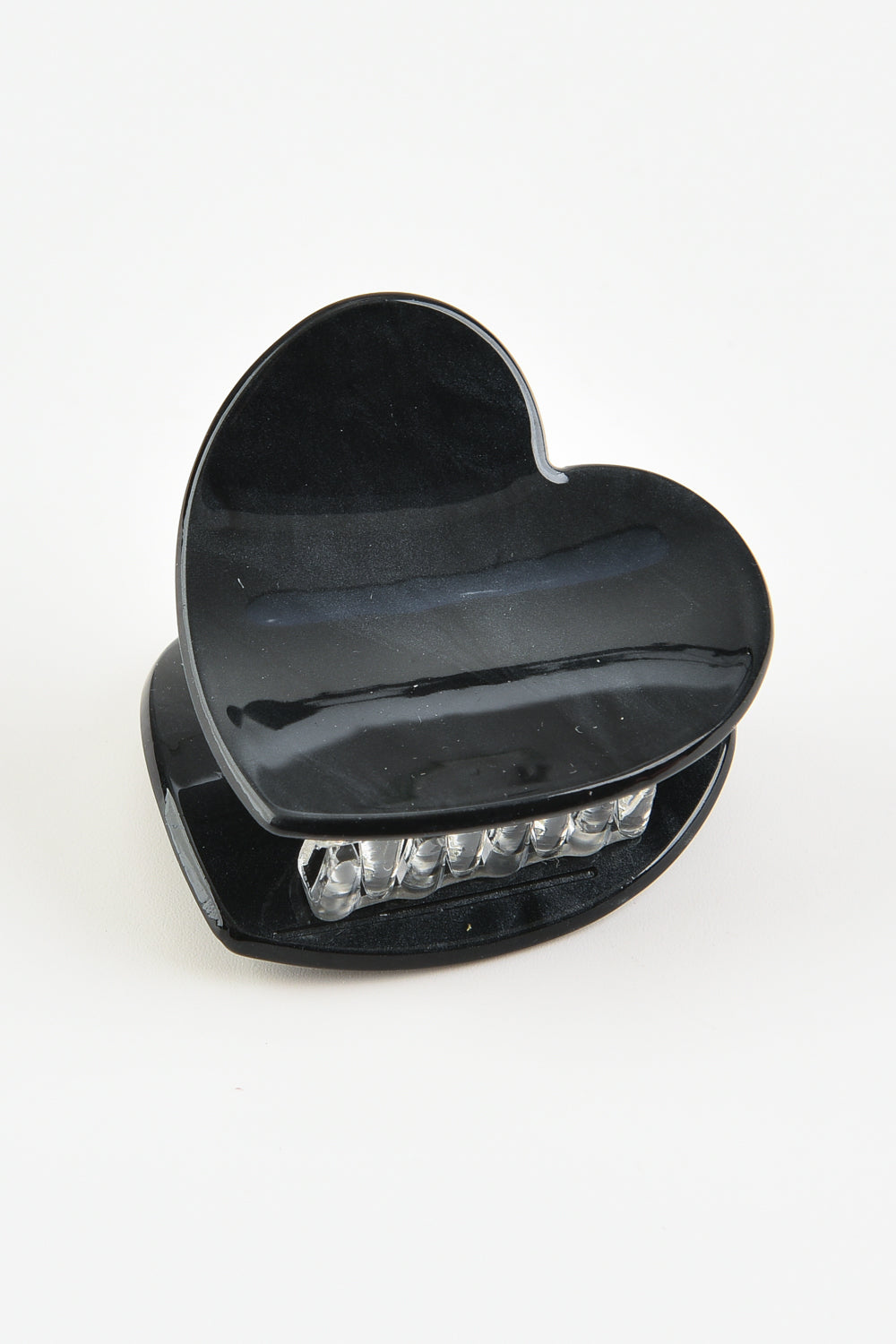 קליפס לב מבריק שחור