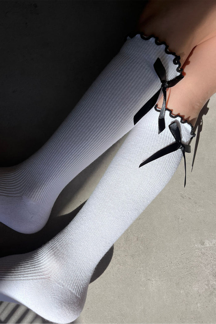 גרביים ברך פפיון - שחור