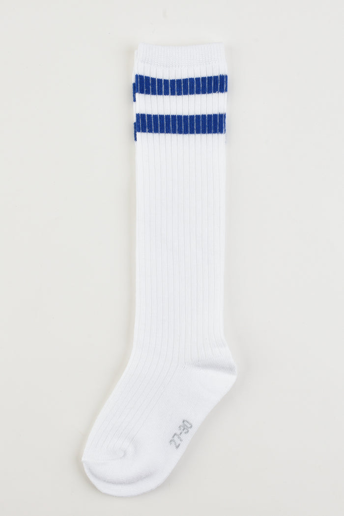 גרביים ברך ריב פס - כחול