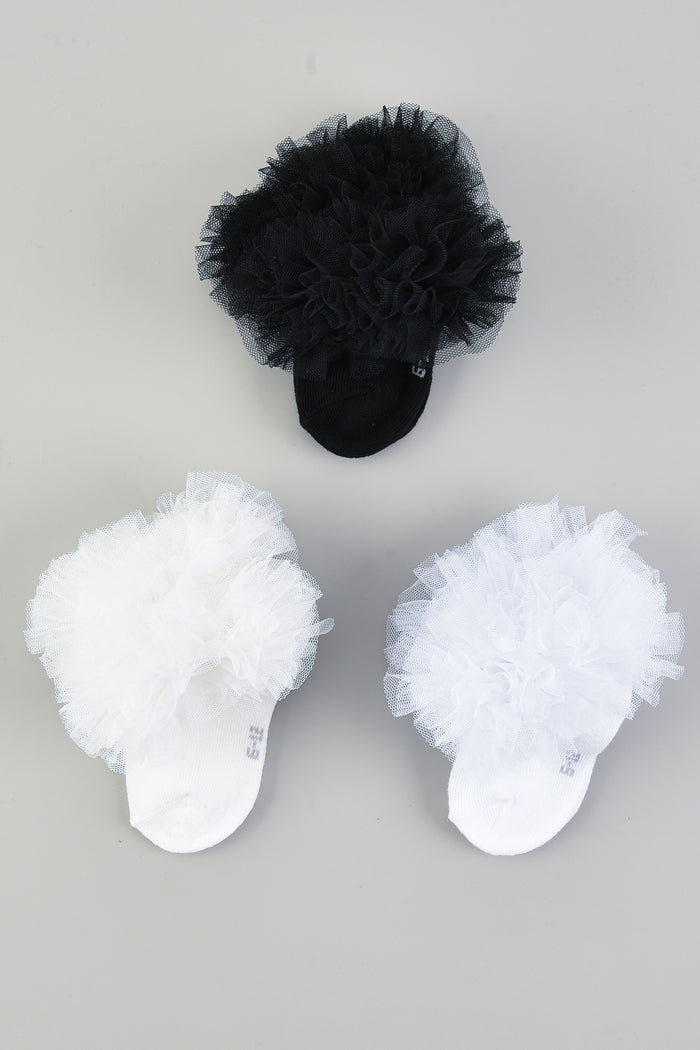 גרביים דנטל טול - שחור