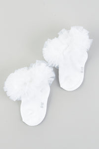 גרביים דנטל טול - שמנת