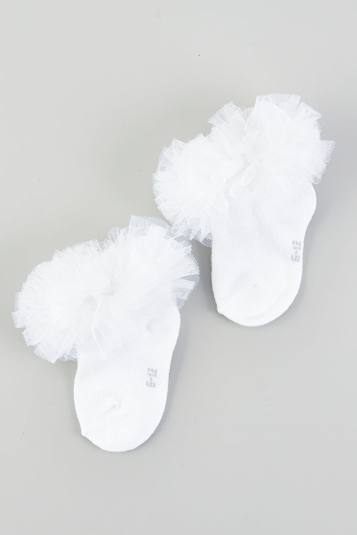 גרביים דנטל טול - שמנת