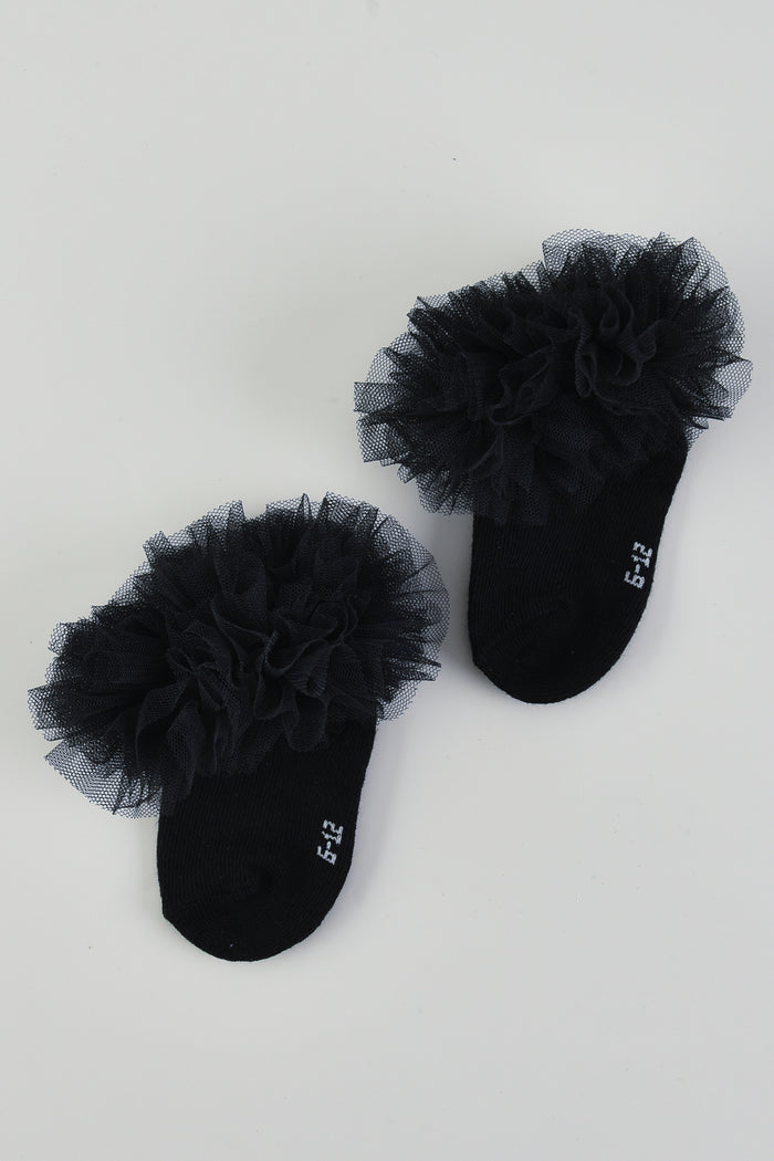 גרביים דנטל טול - שחור