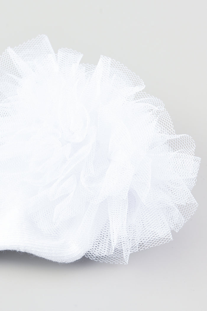 גרביים דנטל טול - לבן