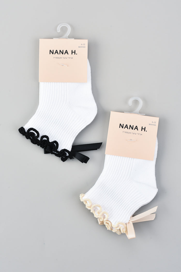 גרביים פפיון - קרם