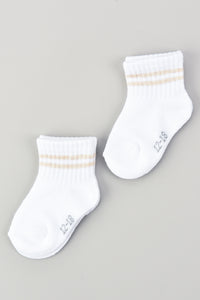 'גרביים ריב פסים - בז