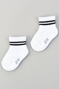 גרביים ריב פסים - שחור