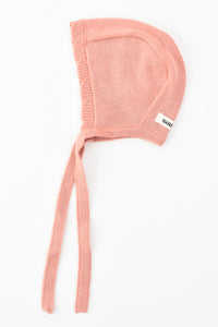 כובע קשירה סרוג - ורוד