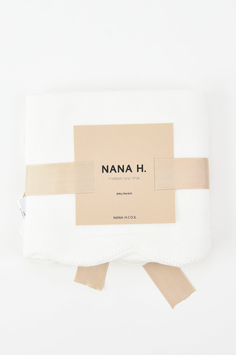 שמיכה סרוגה קיצית - שמנת