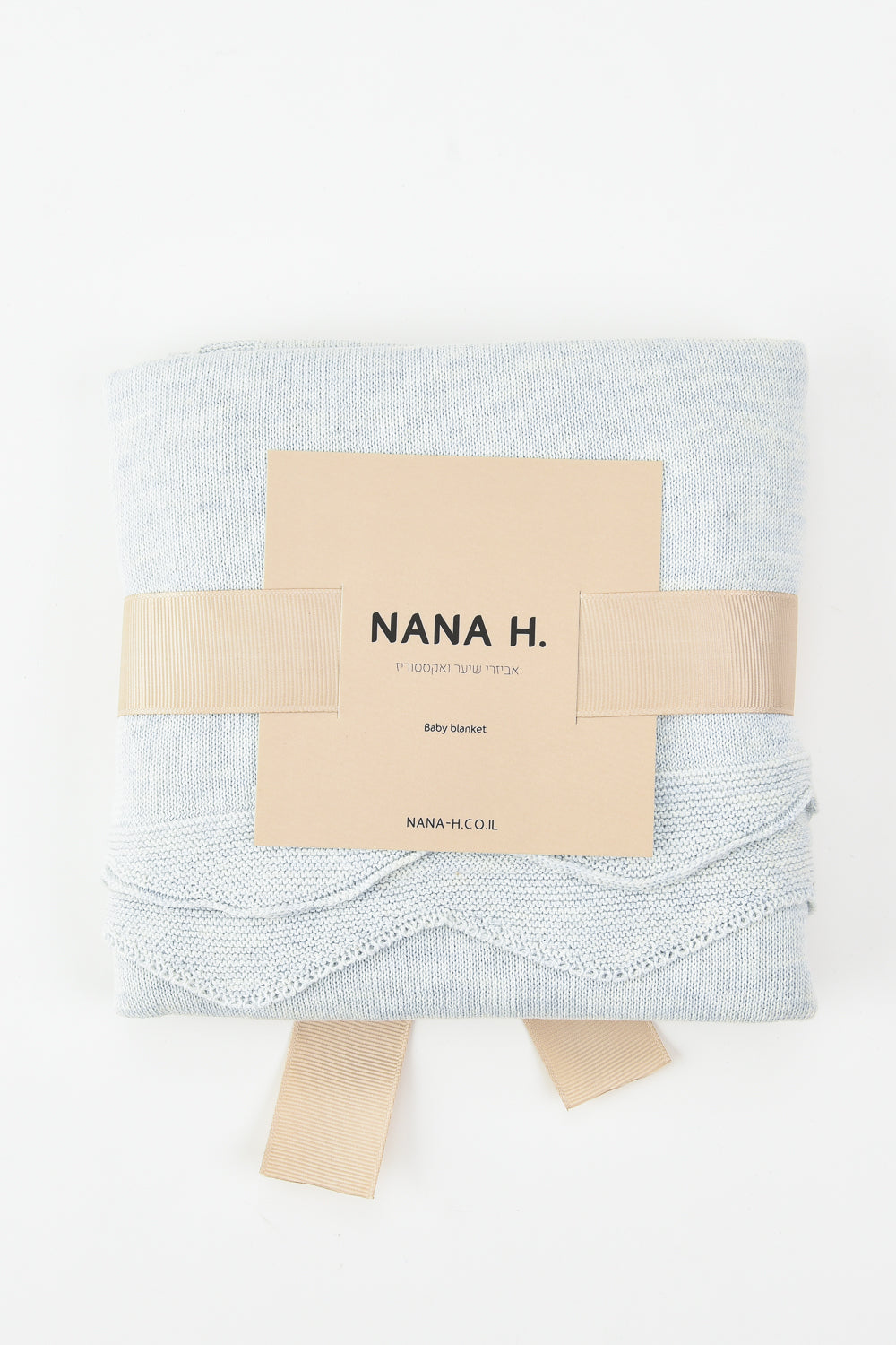 שמיכה סרוגה קיצית - תכלת