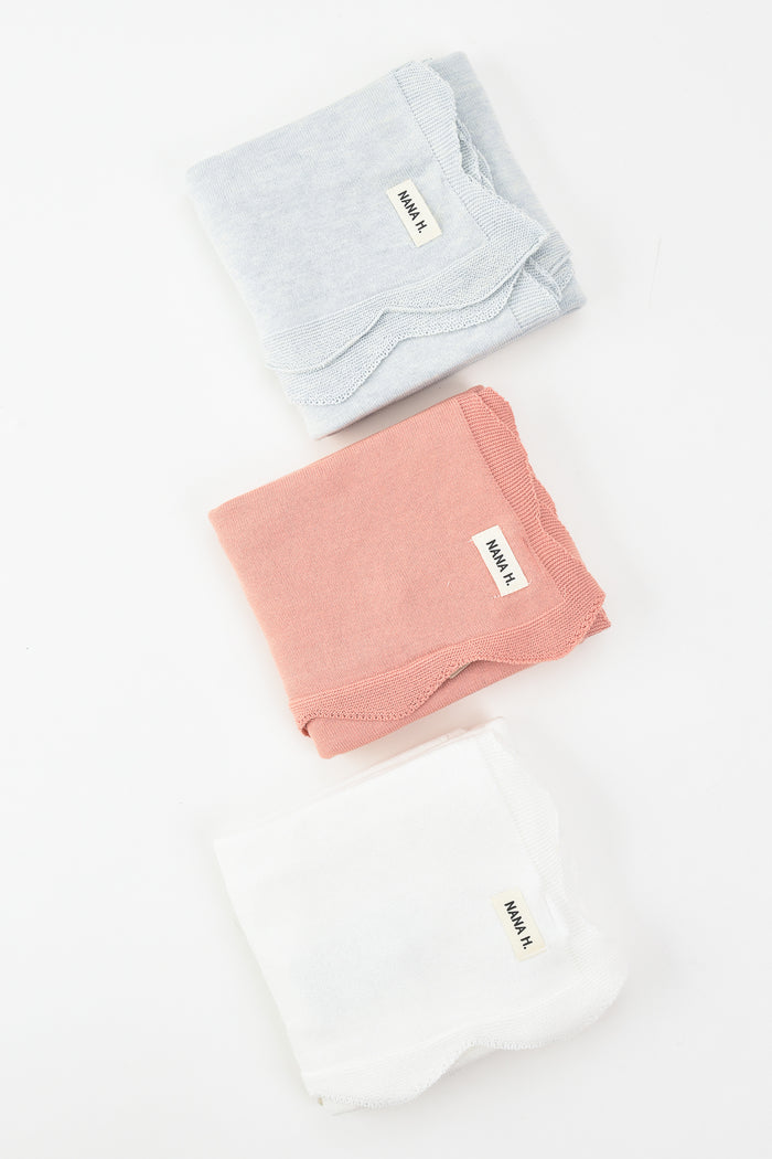 שמיכה סרוגה קיצית - תכלת