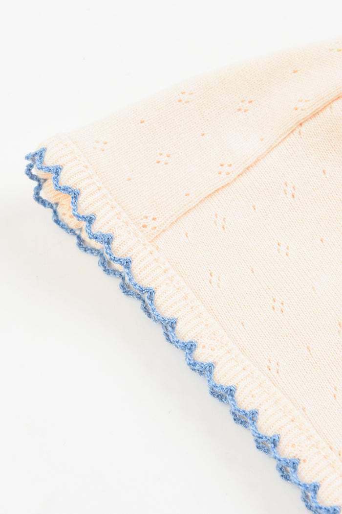 כובע קשירה פוינטל - בז' מסגרת כחול