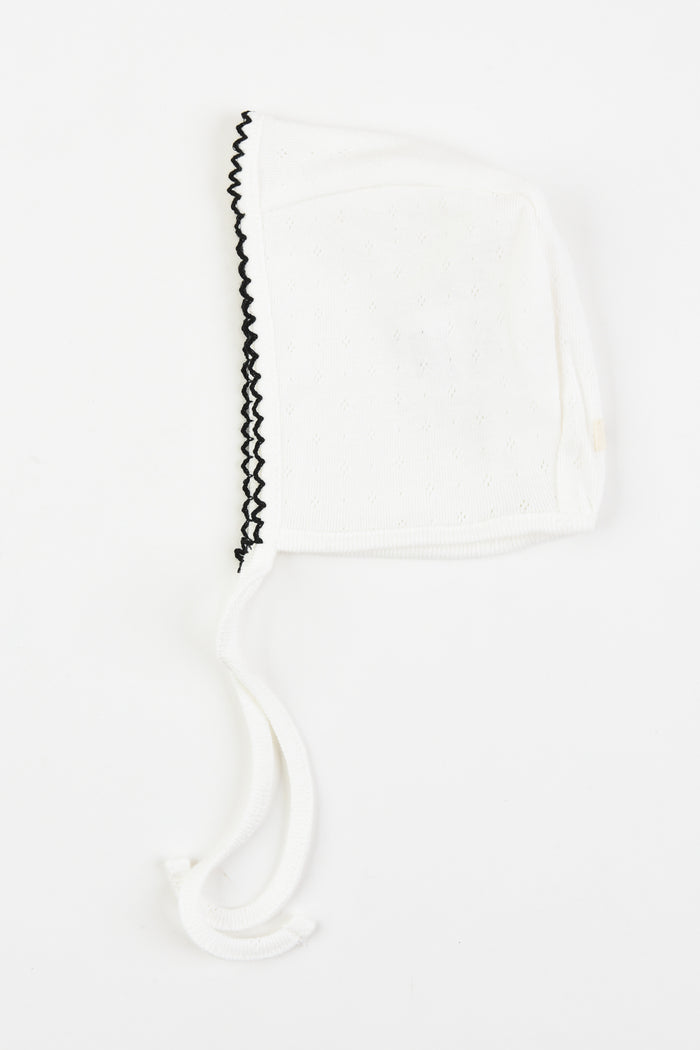 כובע קשירה פוינטל - לבן מסגרת שחור