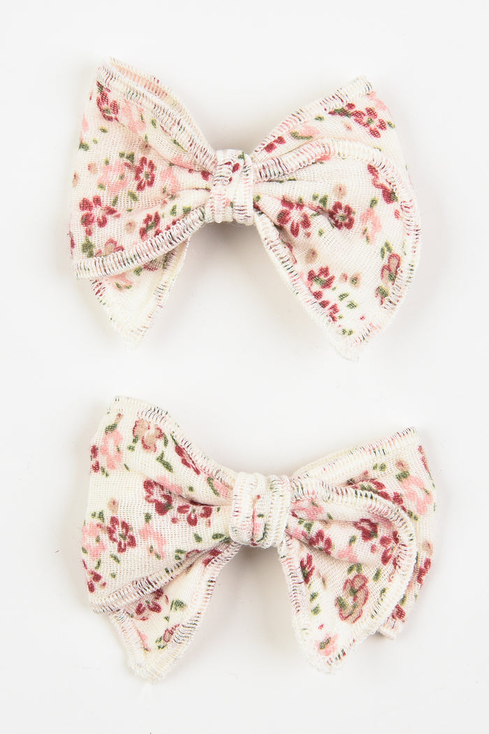 זוג פפיונים טטרה פרחוני ורוד