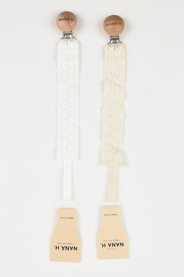 מחזיק מוצץ תחרה פרחים