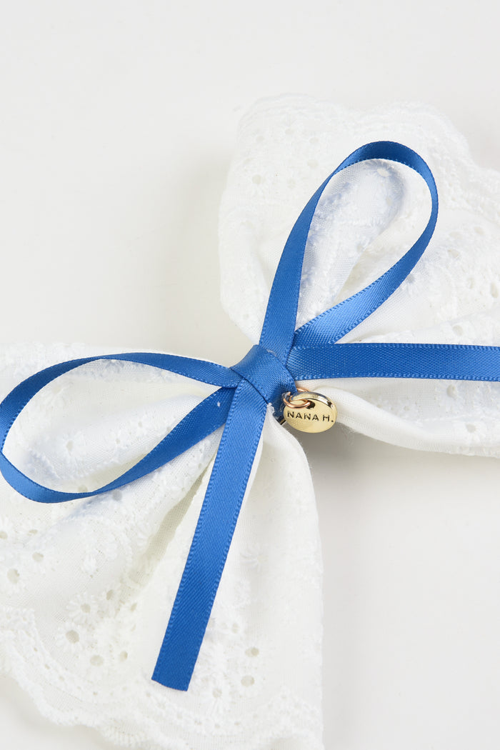 פפיון תחרה סאטן - כחול