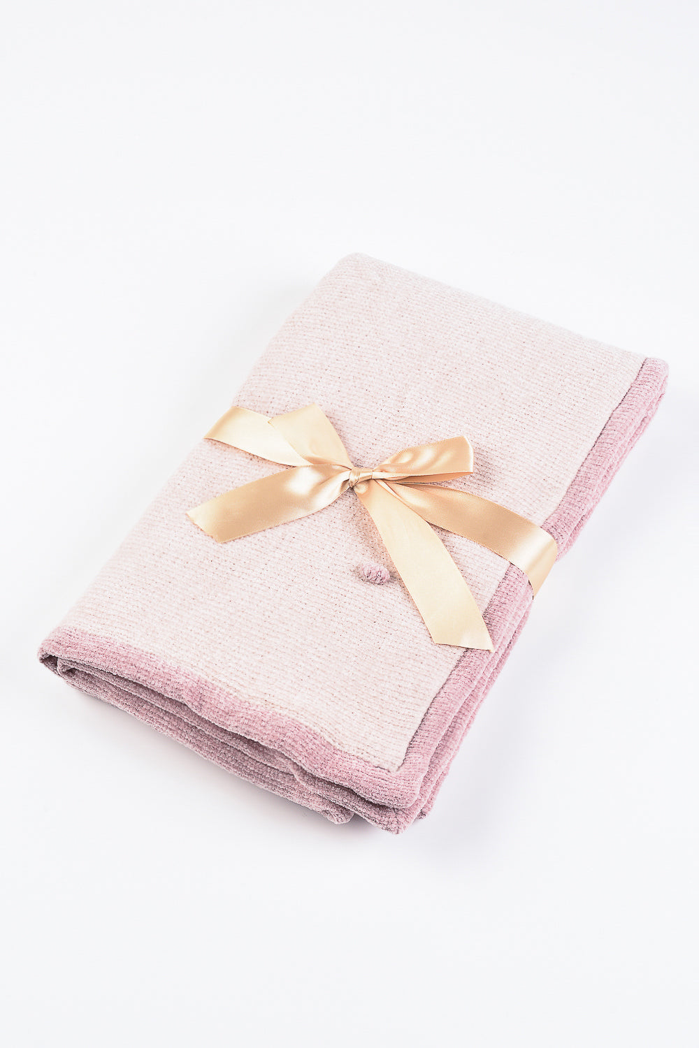 שמיכה קטיפה פונפונים-ורוד