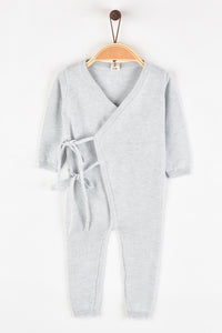 אוברול מעטפת סרוג - תכלת